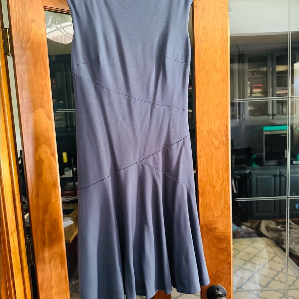 Ann Taylor Navy Textured Sheath Dress